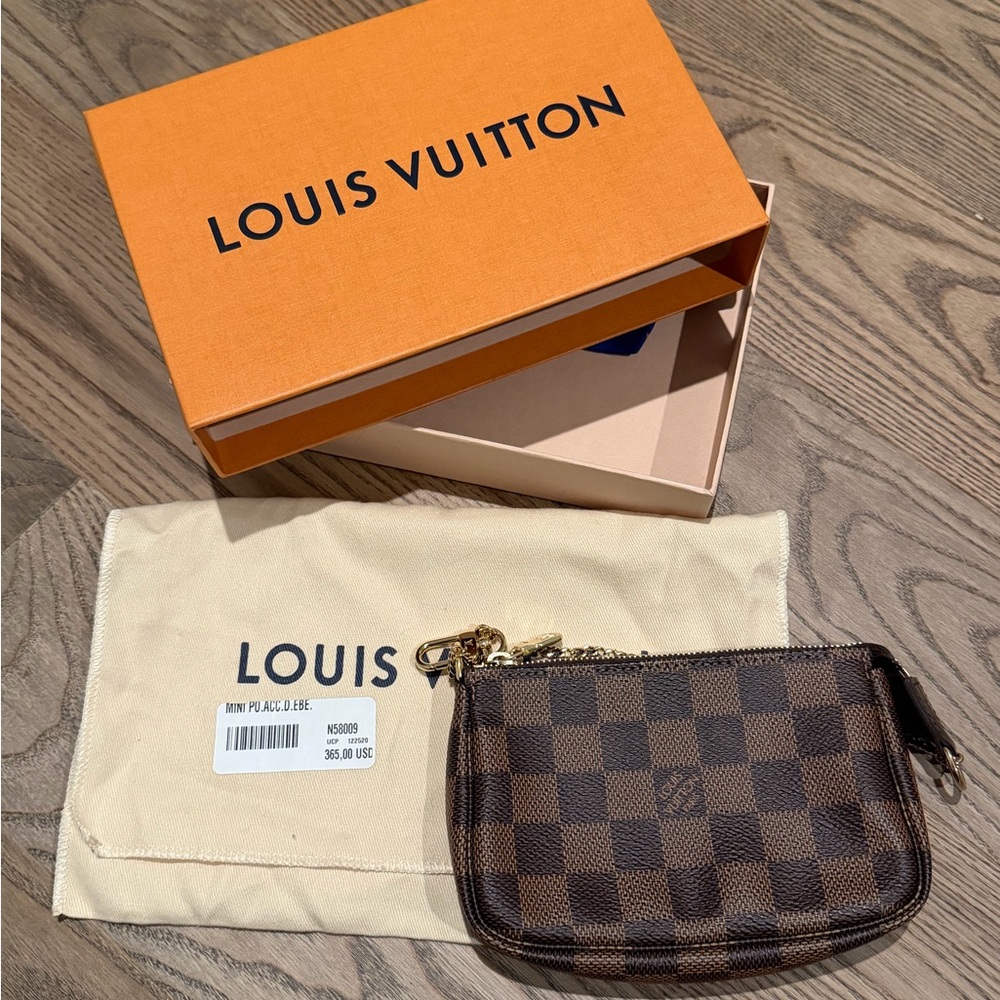Louis Vuitton Brown Checkered Mini Pouch